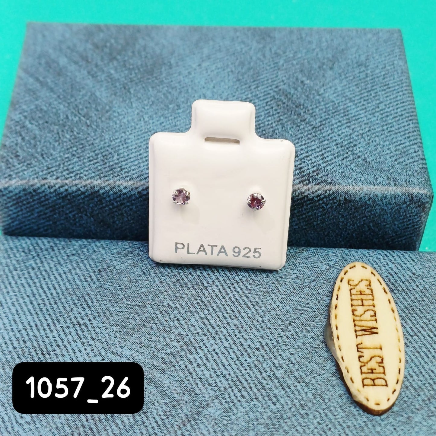 Arete de Broquel Morado