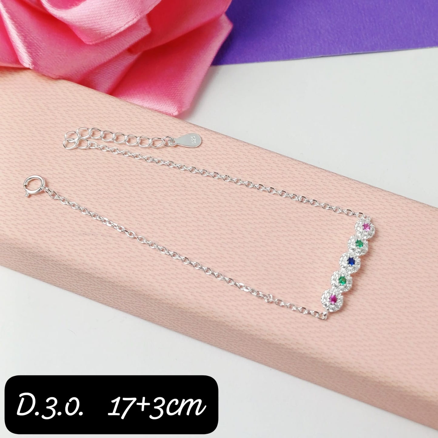 Pulso para dama de flor multicolor