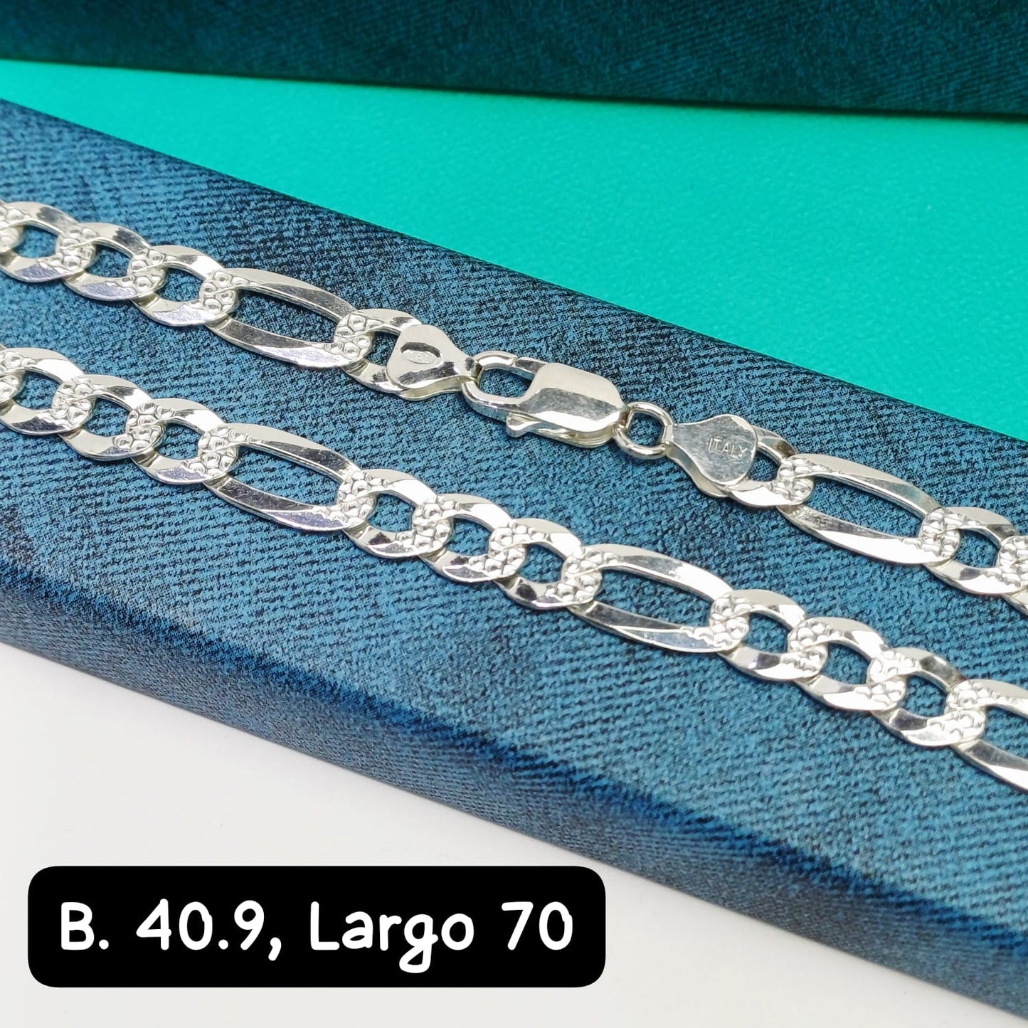 Cadena eslabón figaro | 70 cm - 8 mm