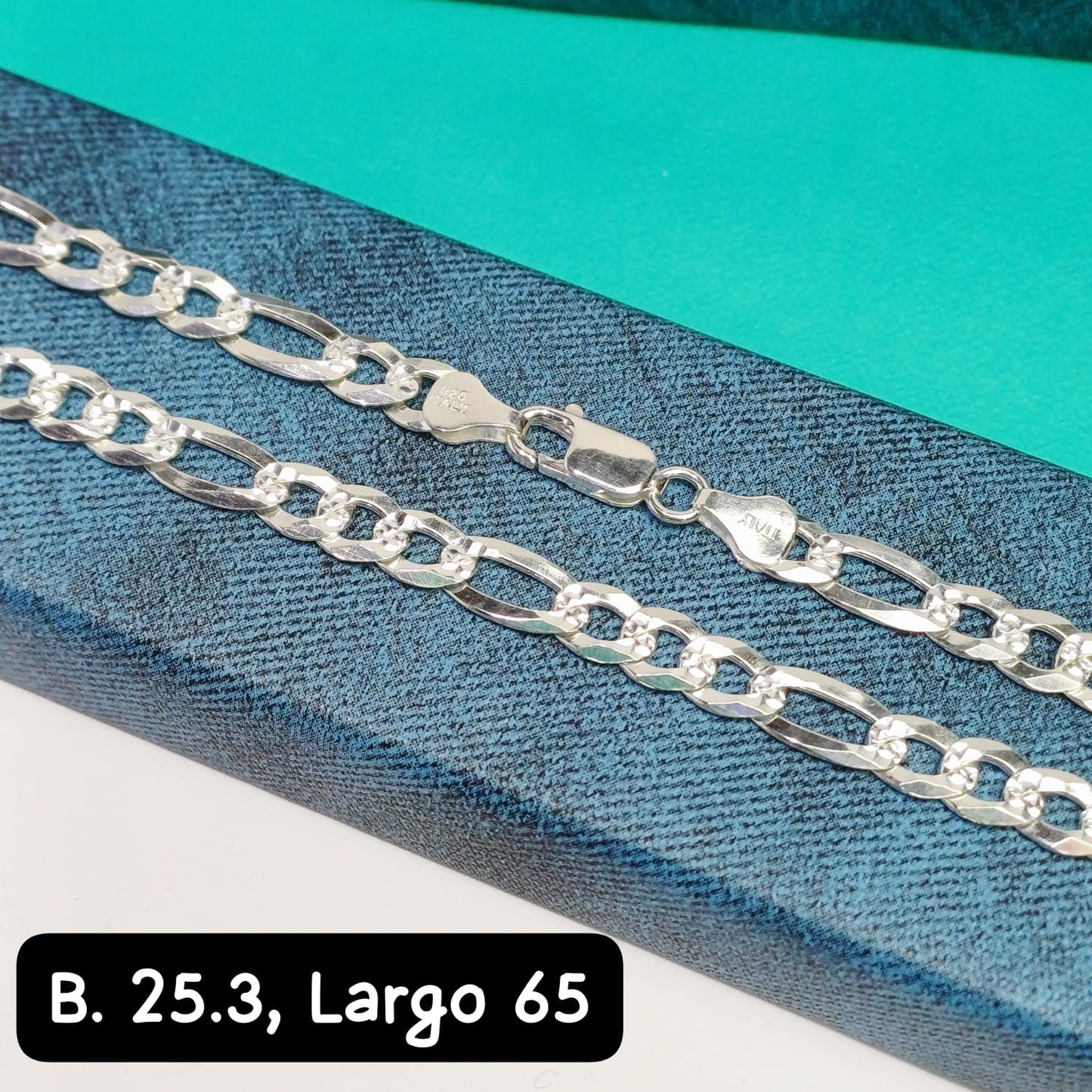 Cadena eslabón figaro| 65 cm - 6 mm