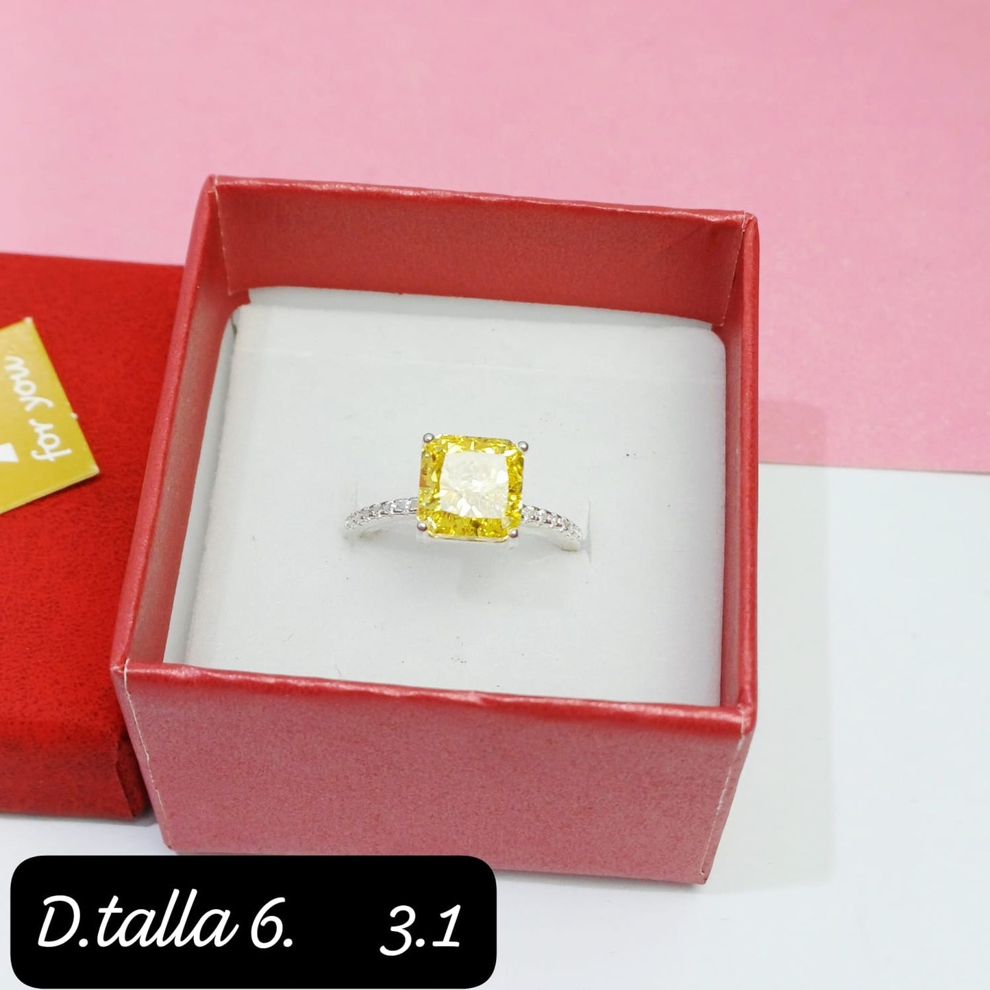 Anillo casual amarillo | 6 US