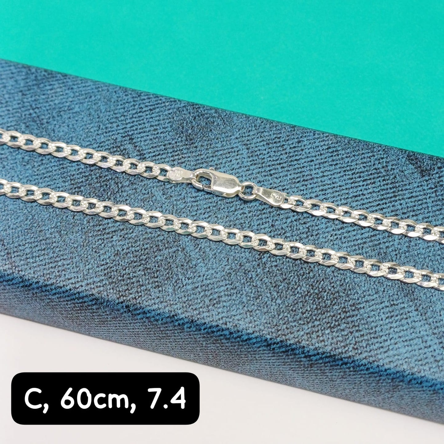 Cadena eslabón martillado| 60 cm - 3 mm