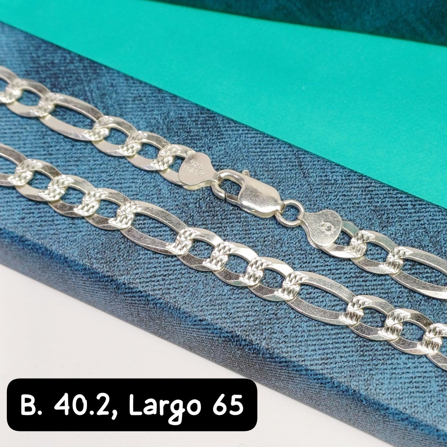 Cadena eslabón figaro| 65 cm - 7 mm