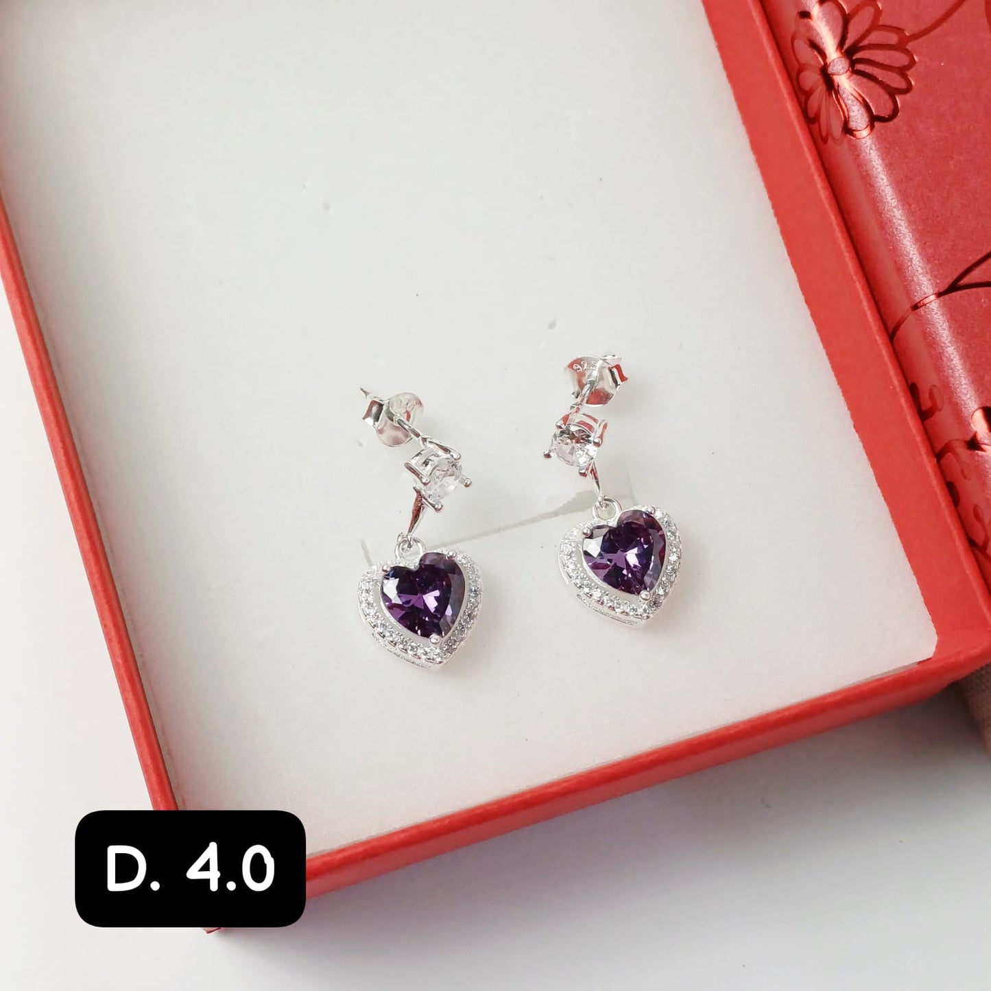 Arete pegado de corazón