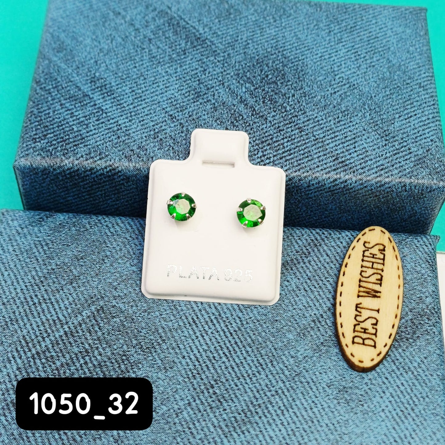 Arete de Broquel verde