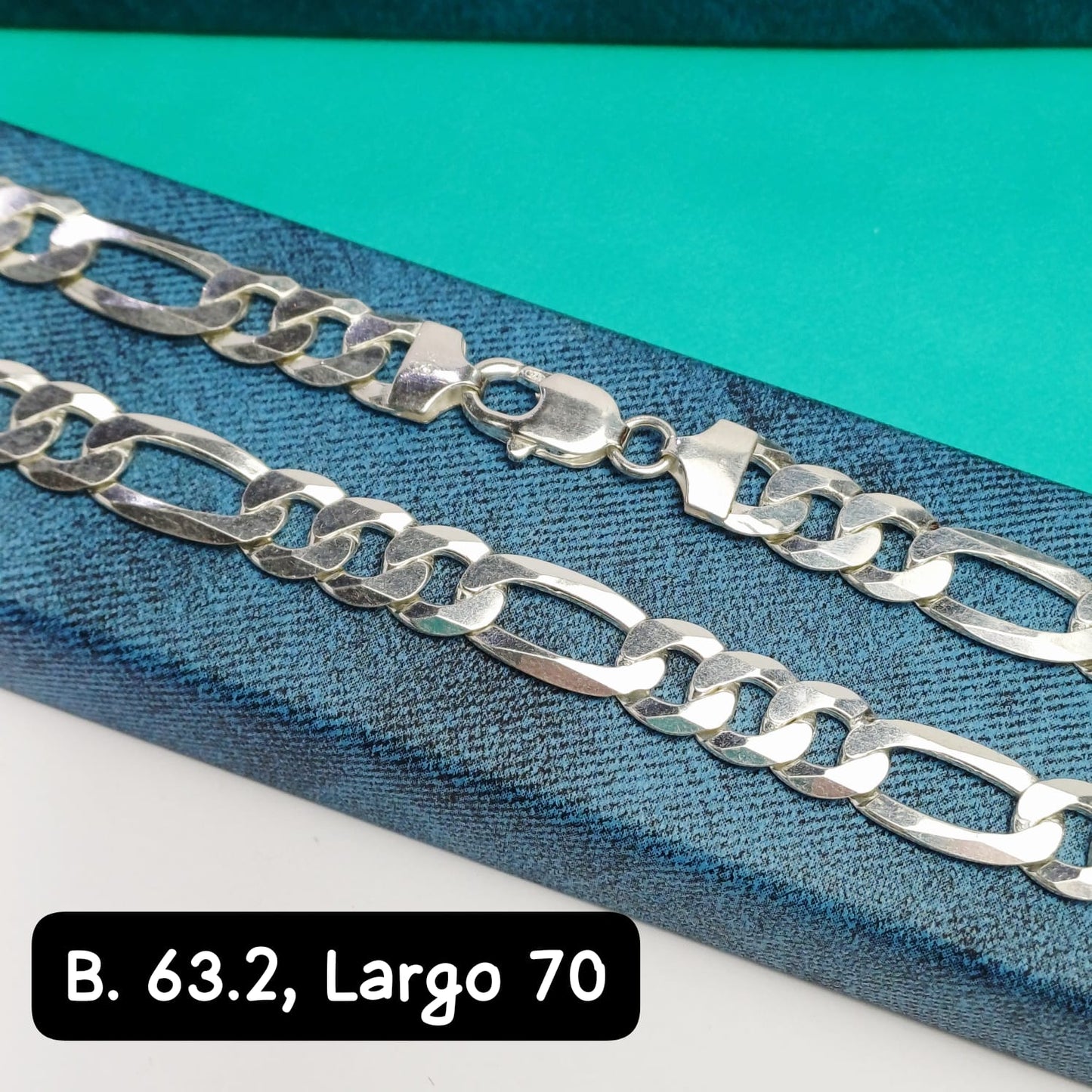 Cadena eslabón figaro| 70 cm - 10 mm