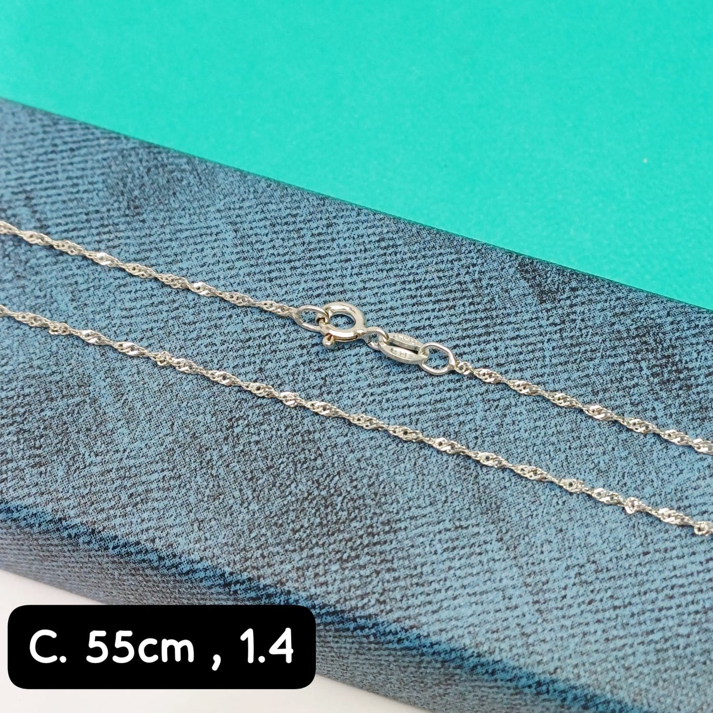 Cadena eslabón Entorchado | 55 cm - 1 mm