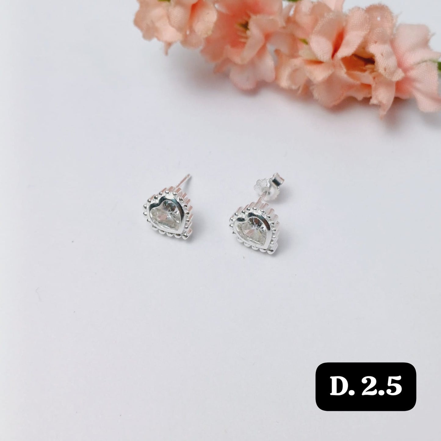 Arete pegado de corazón