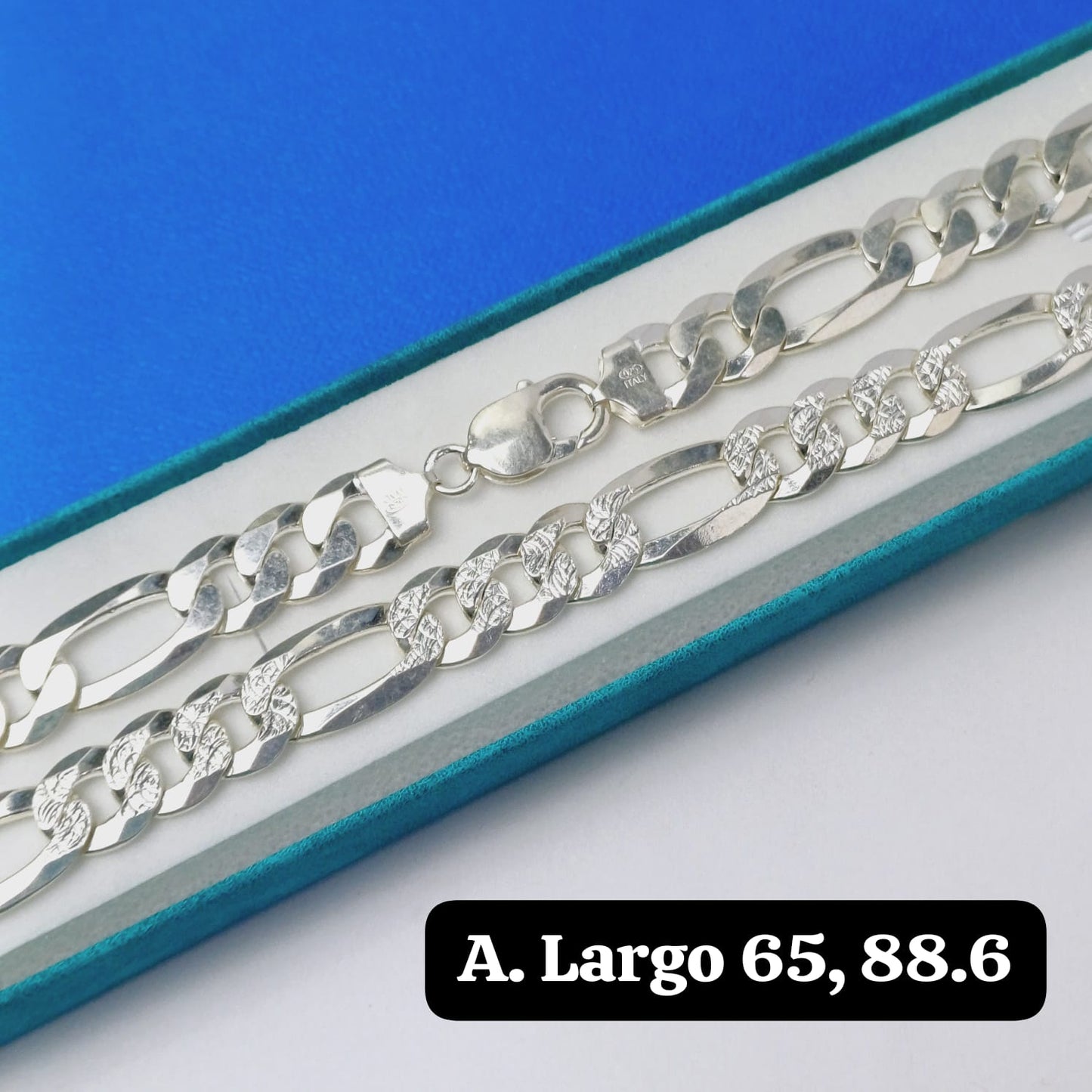 PAE1683- Cadena eslabón Figaro | 65cm - 11 mm