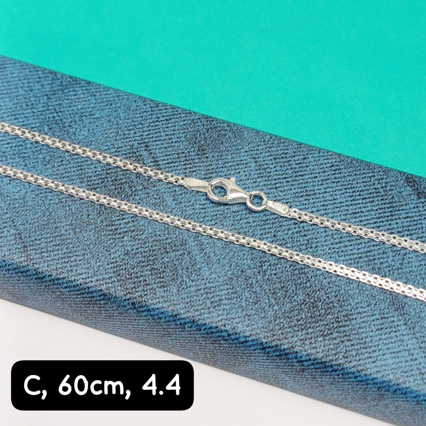 Cadena eslabón Labrado chino| 60 cm - 2 mm