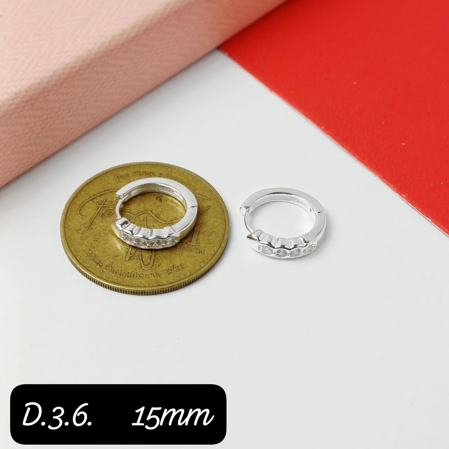 Argolla de micro zirconia| 15mm