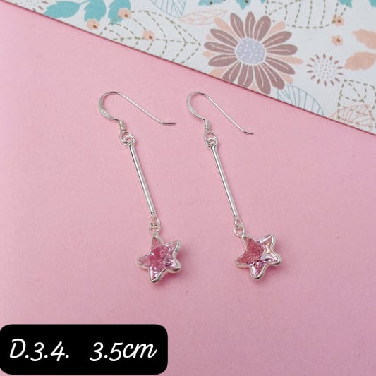 Aretes de estrella colgantes