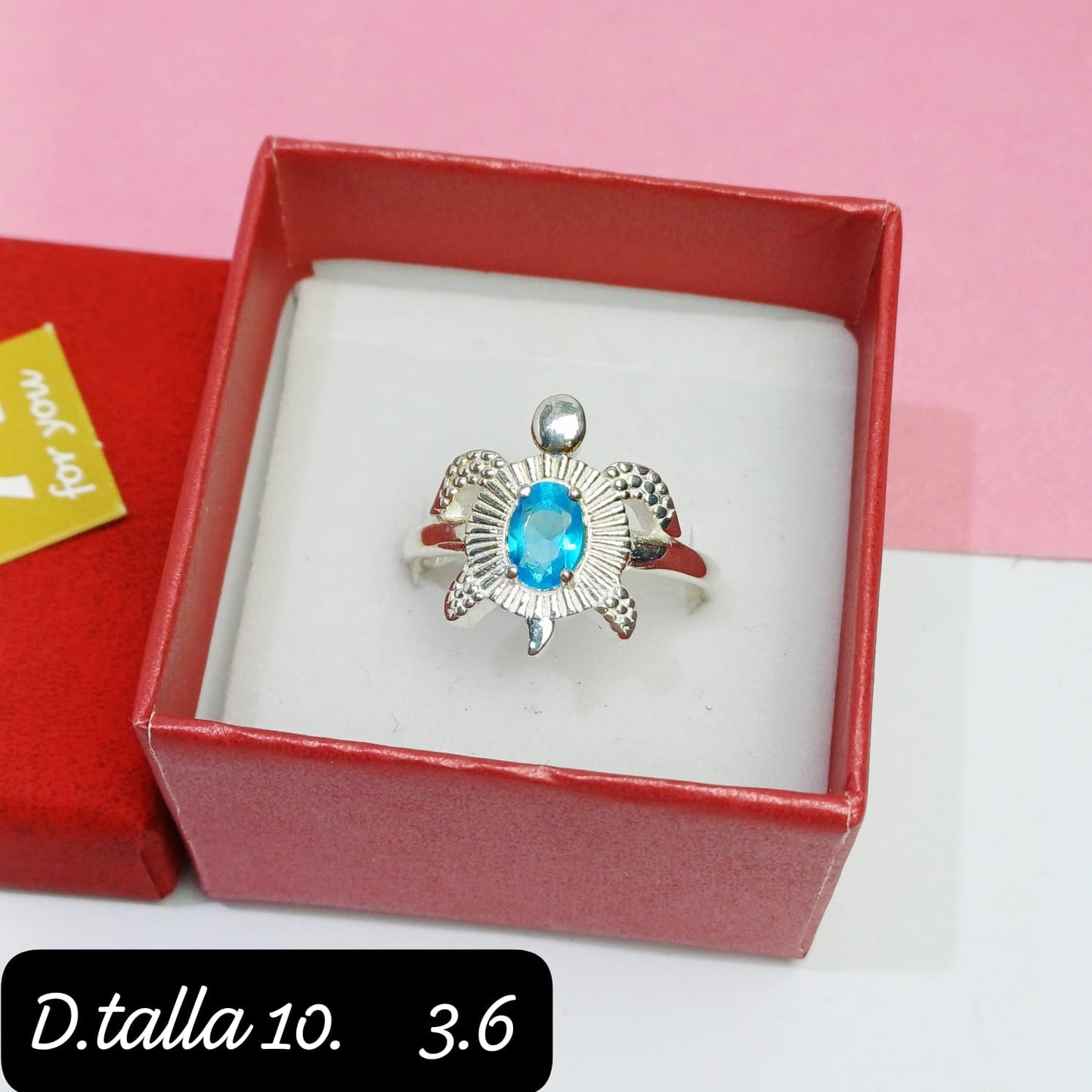 Anillo de tortuga celeste | 10 US