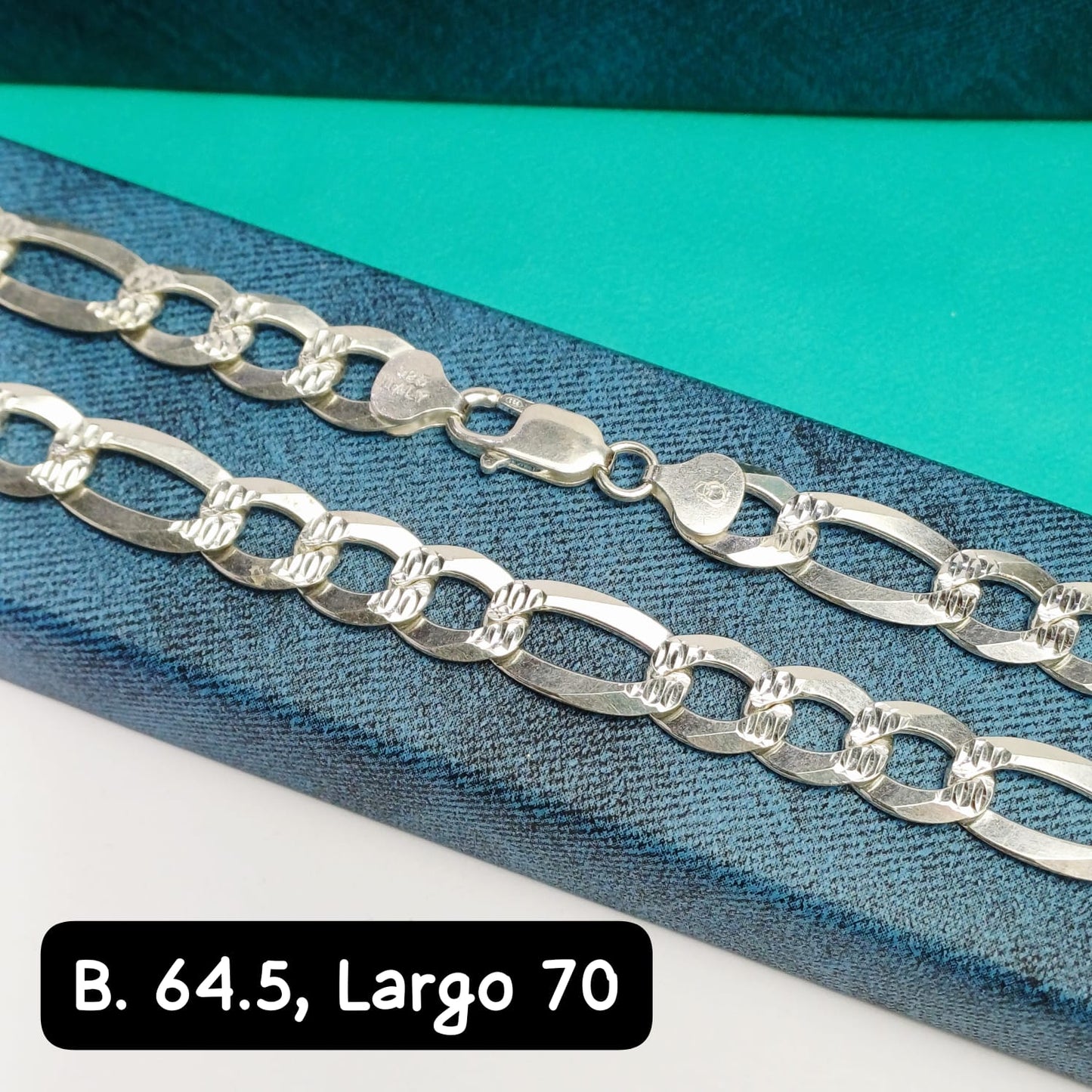 Cadena eslabón figaro | 70 cm - 10 mm