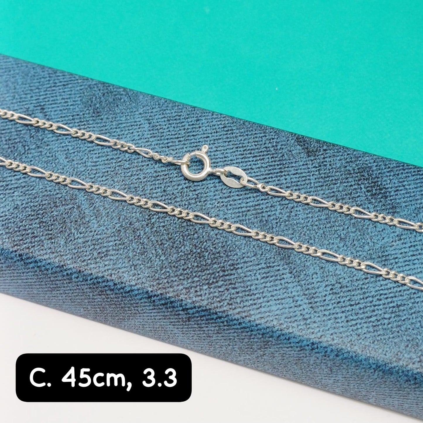 Cadena eslabón Figaro | 45 cm - 1 mm