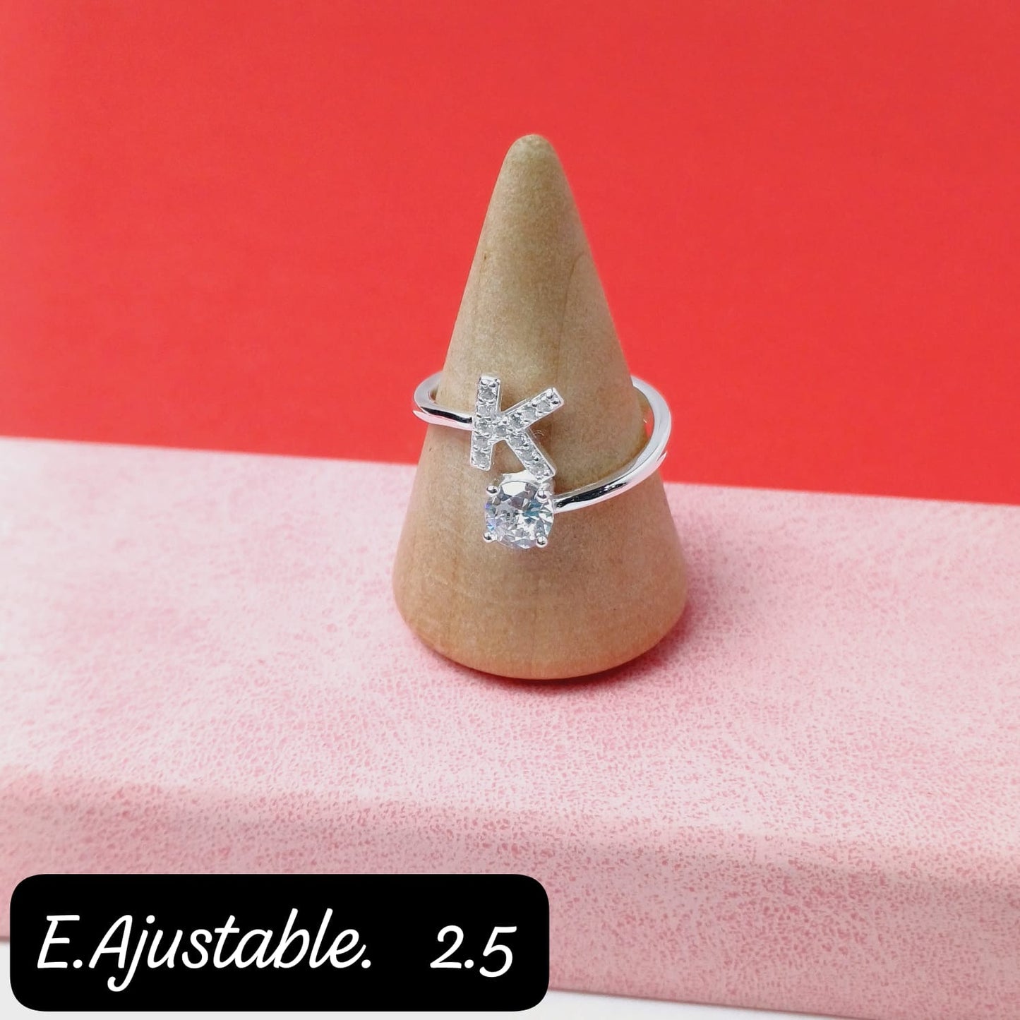 Anillo de letra "K" | 7US