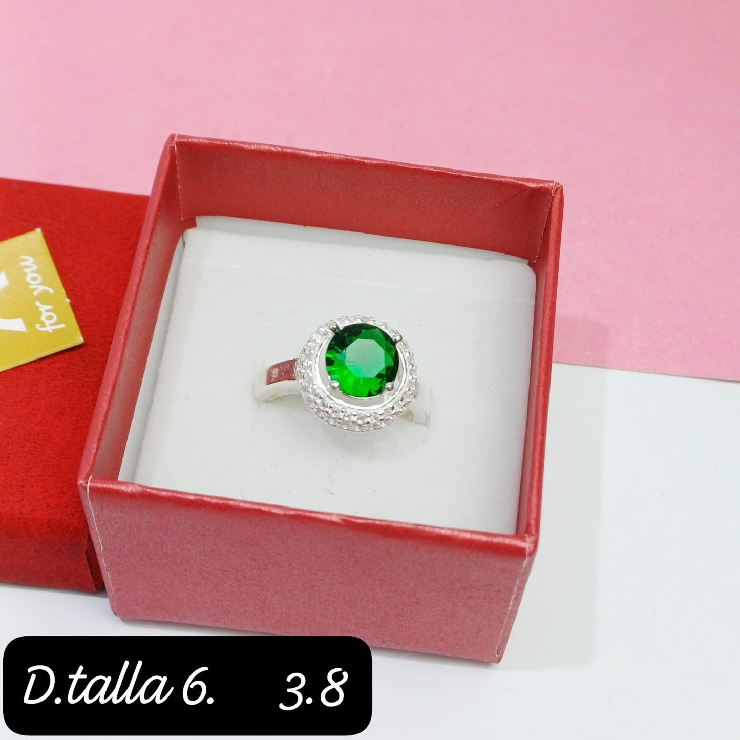 Anillo casual verde | 6 US