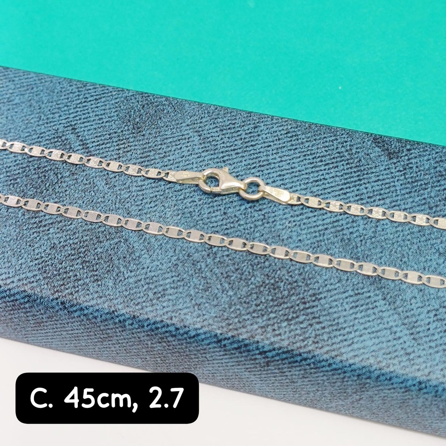 Cadena eslabón Valentino con estrella | 45 cm - 2 mm