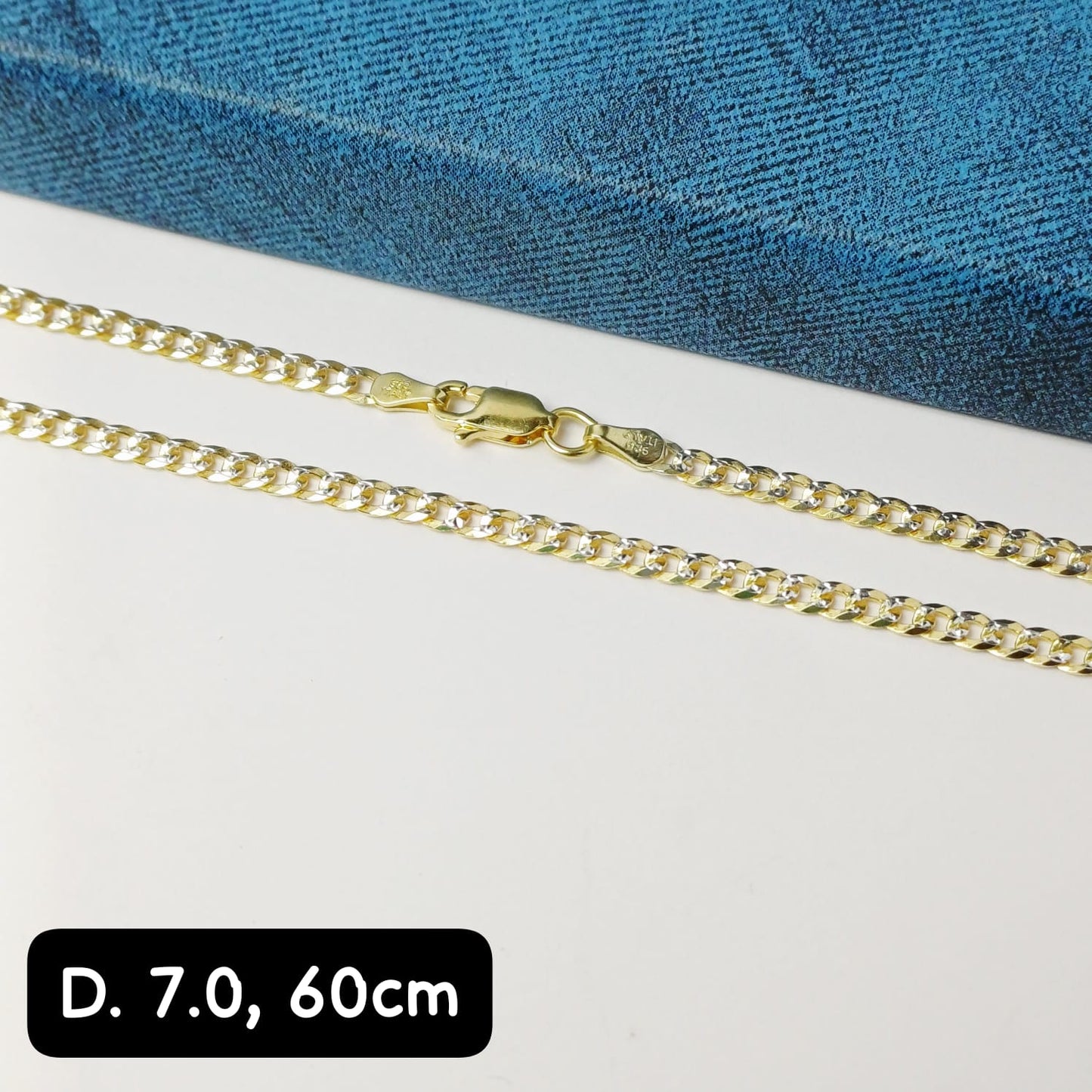 Cadena eslabón Martillado| 60 cm - 3 mm