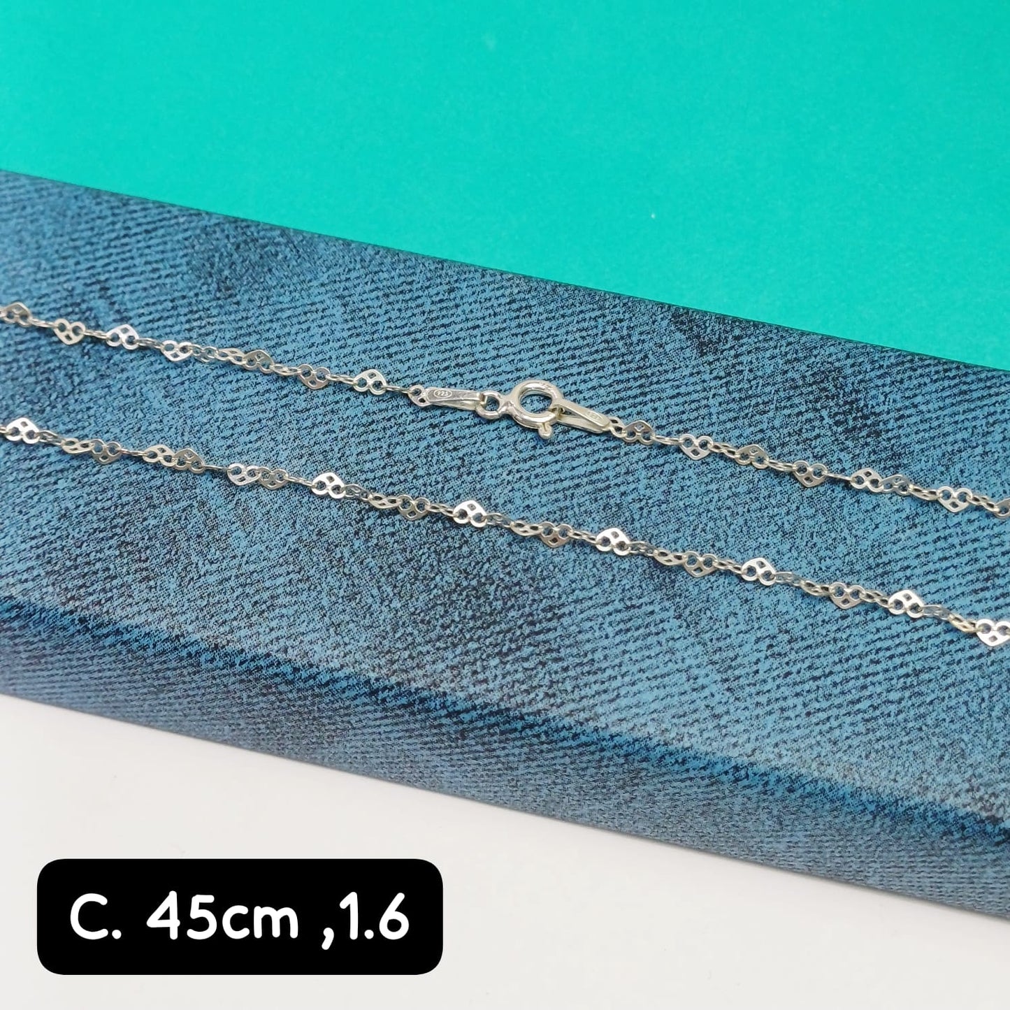 Cadena eslabón Corazón| 45 cm - 1 mm