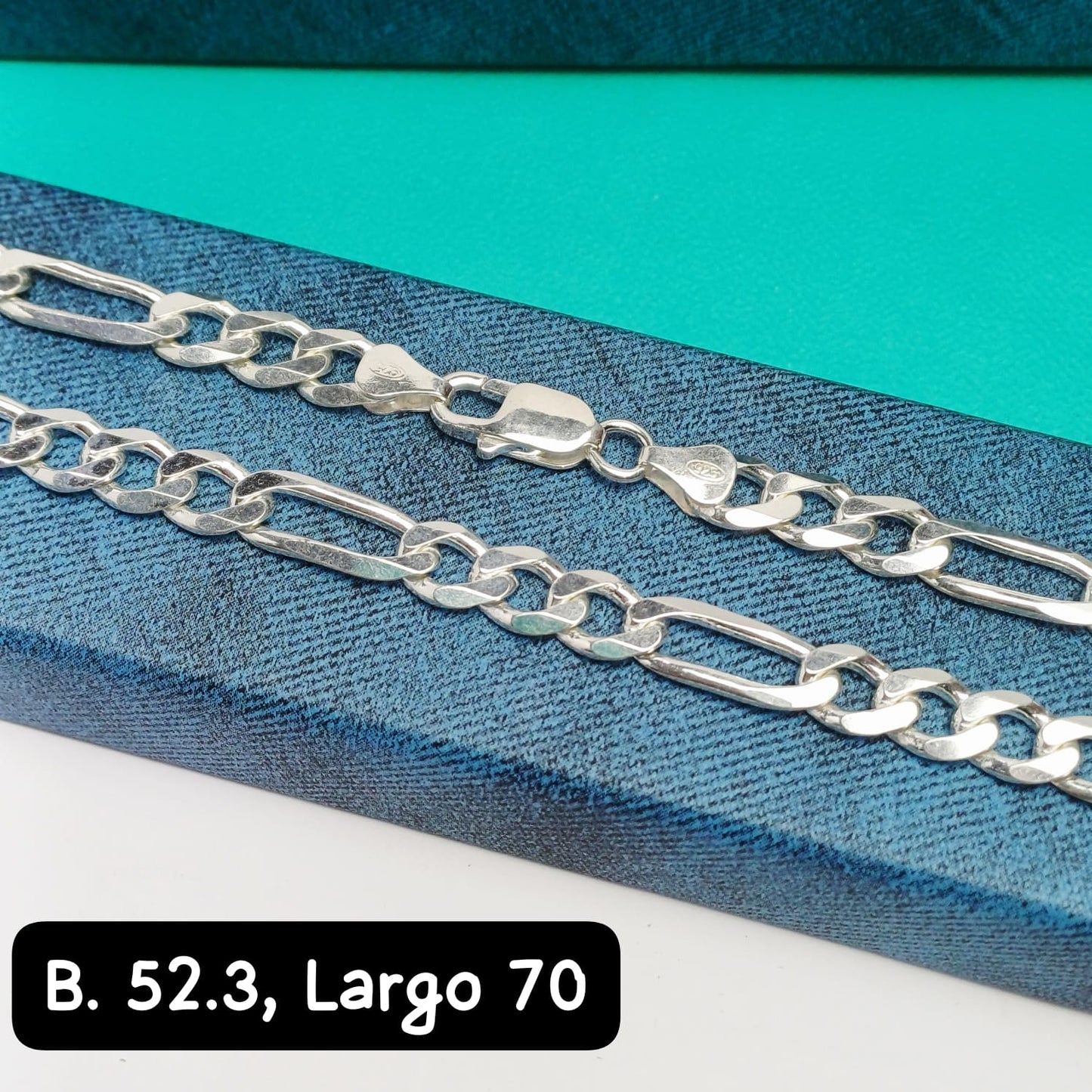 Cadena eslabón figaro | 70 cm - 7 mm
