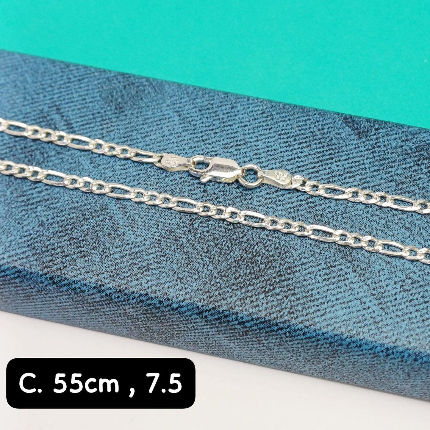 Cadena eslabón Figaro| 55 cm - 3 mm