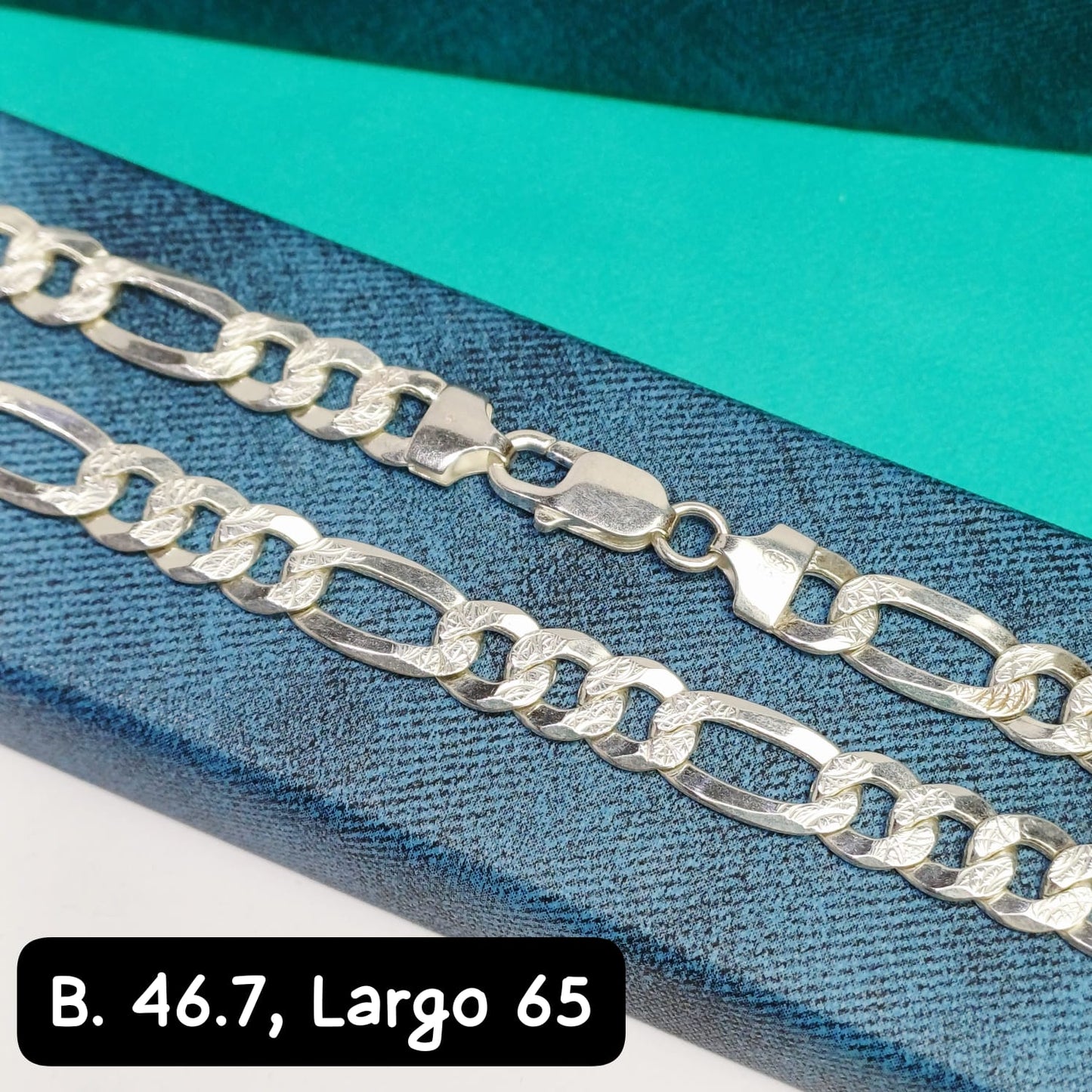 Cadena eslabón figaro| 65 cm - 9 mm