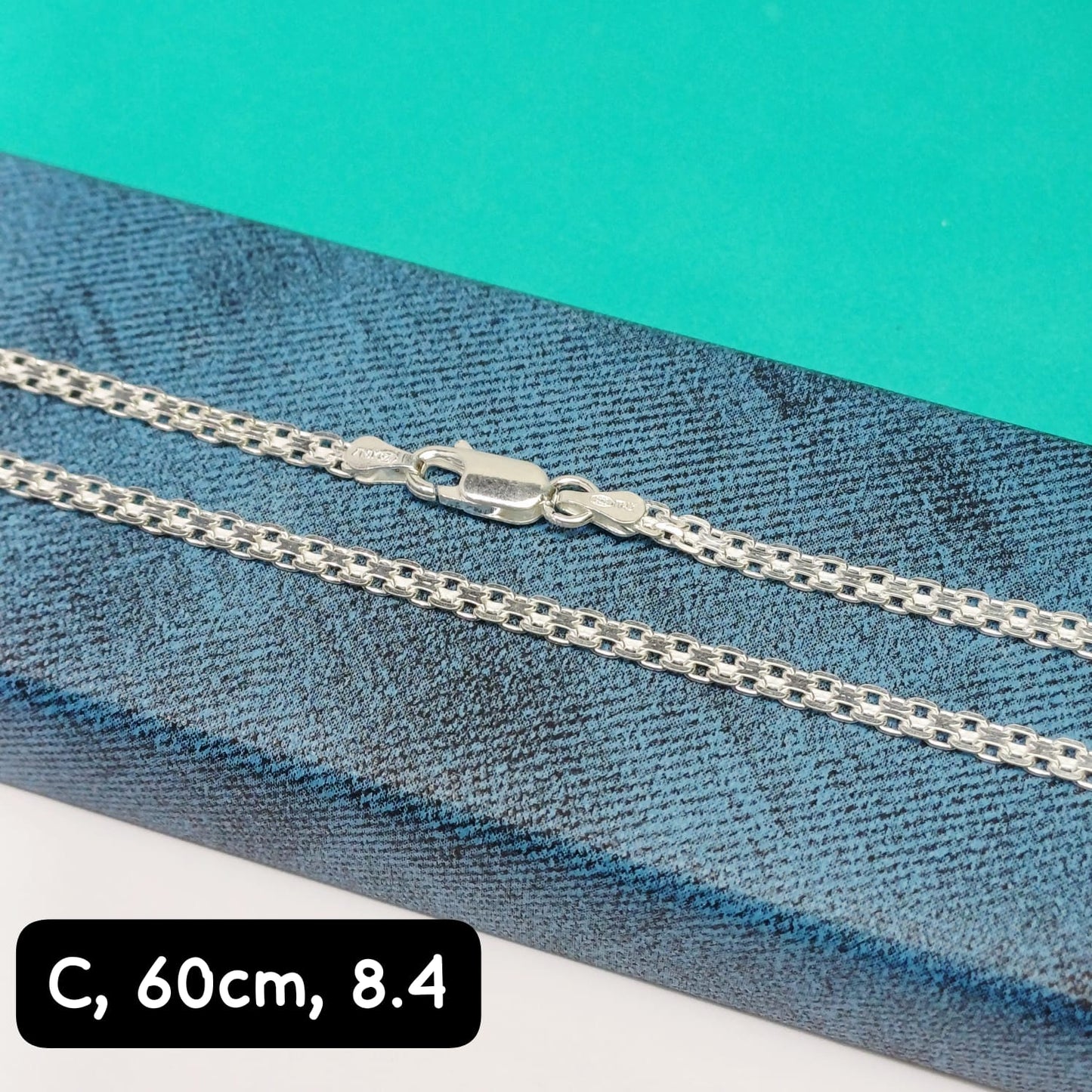 Cadena eslabón bismark| 60 cm - 3 mm
