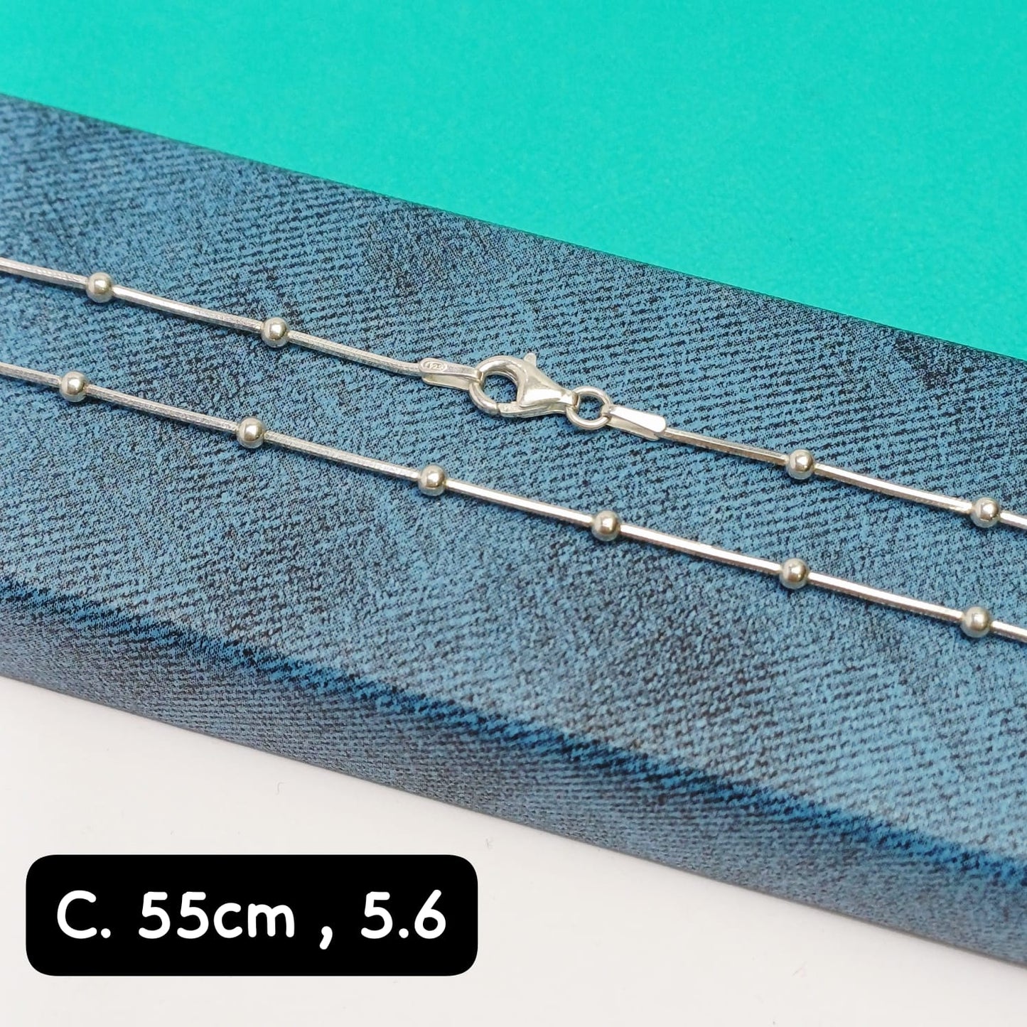 Cadena eslabón cola de ratón| 55 cm - 1 mm
