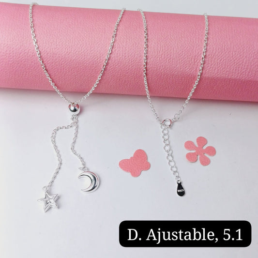 Corbatera de estrella y luna | 60cm - 1mm| Ajustable