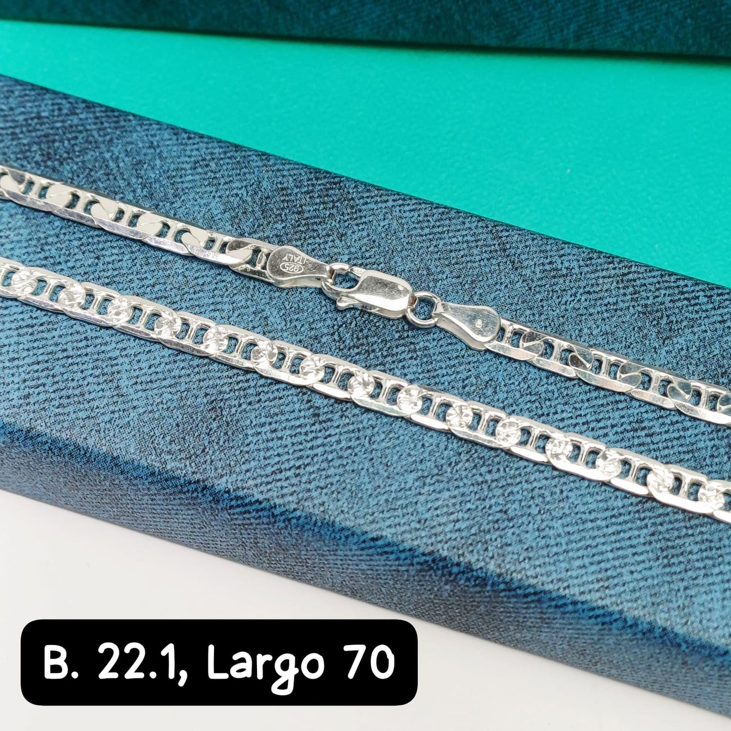 Cadena eslabón figaro | 70 cm - 4 mm