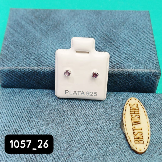 Arete de Broquel Morado