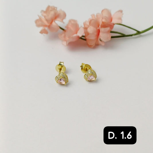 Arete pegado de corazón