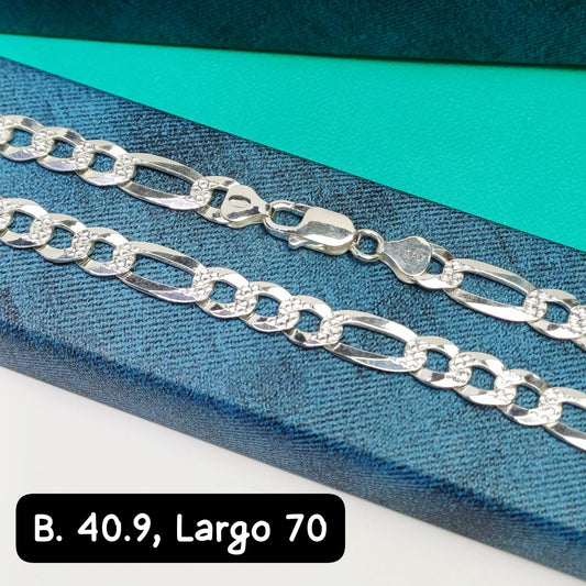 Cadena eslabón figaro | 70 cm - 8 mm