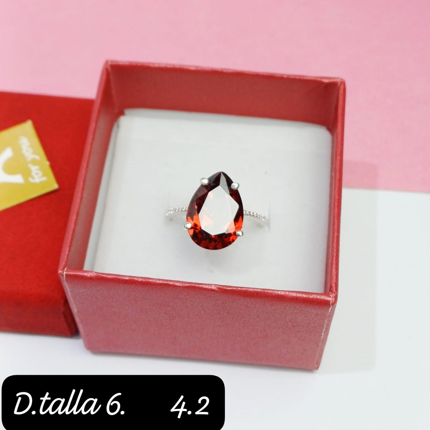 Anillo de gota corinto | 6 US