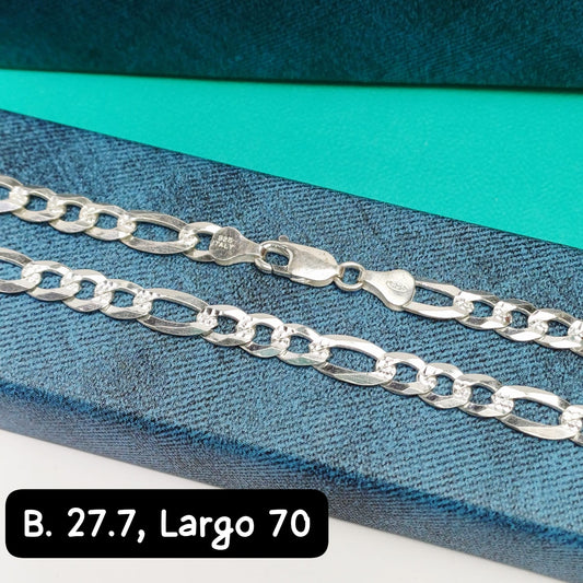 Cadena eslabón figaro | 70 cm - 7 mm