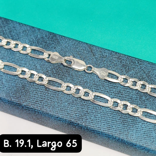 Cadena eslabón figaro| 65 cm - 6 mm