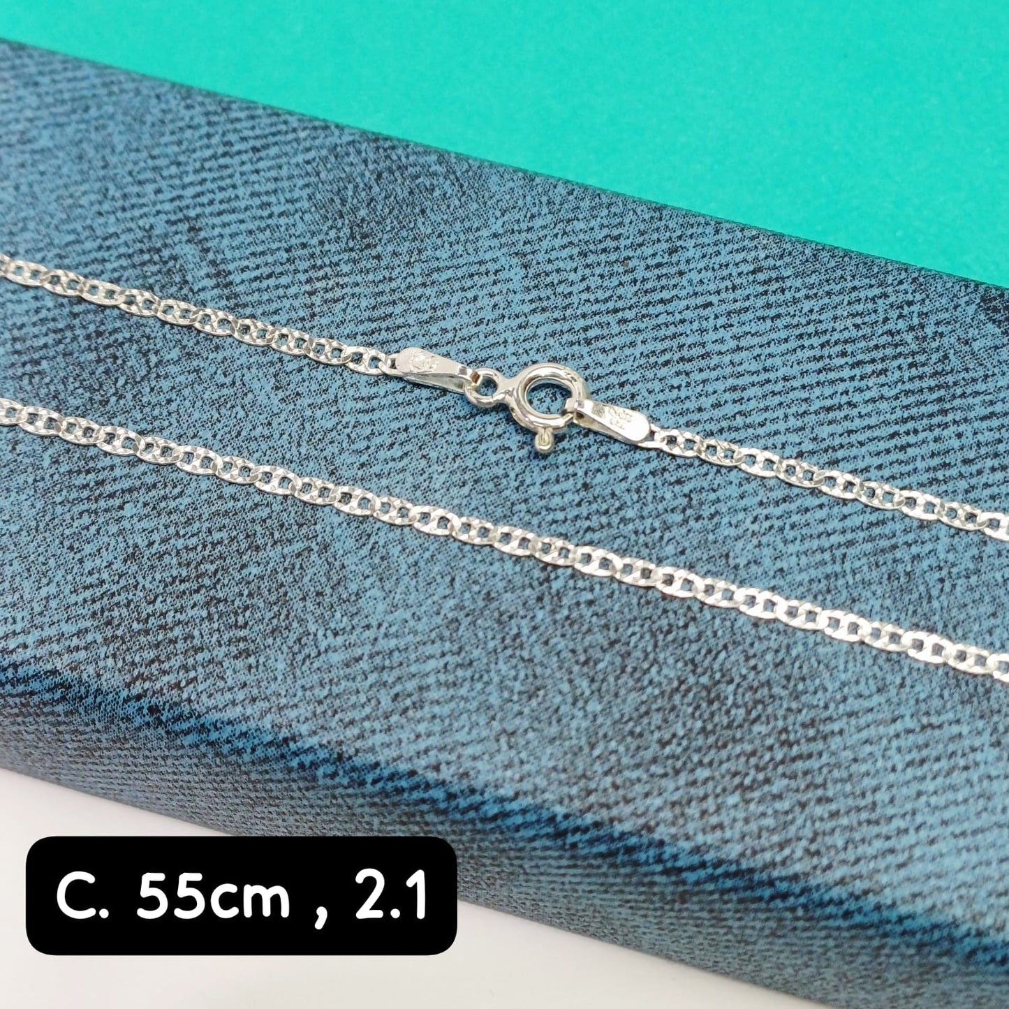 Cadena eslabón Valentino | 55 cm - 1 mm