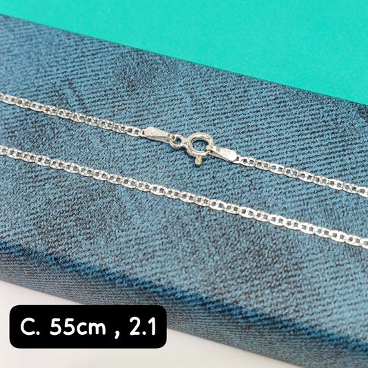 Cadena eslabón Valentino | 55 cm - 1 mm