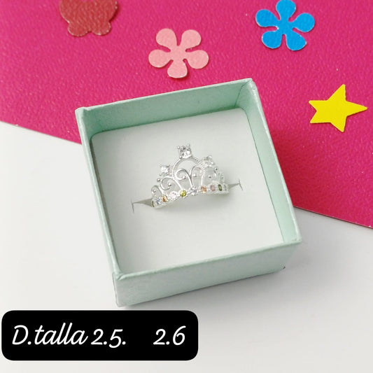 Anillo de niña  de corona |2.5US