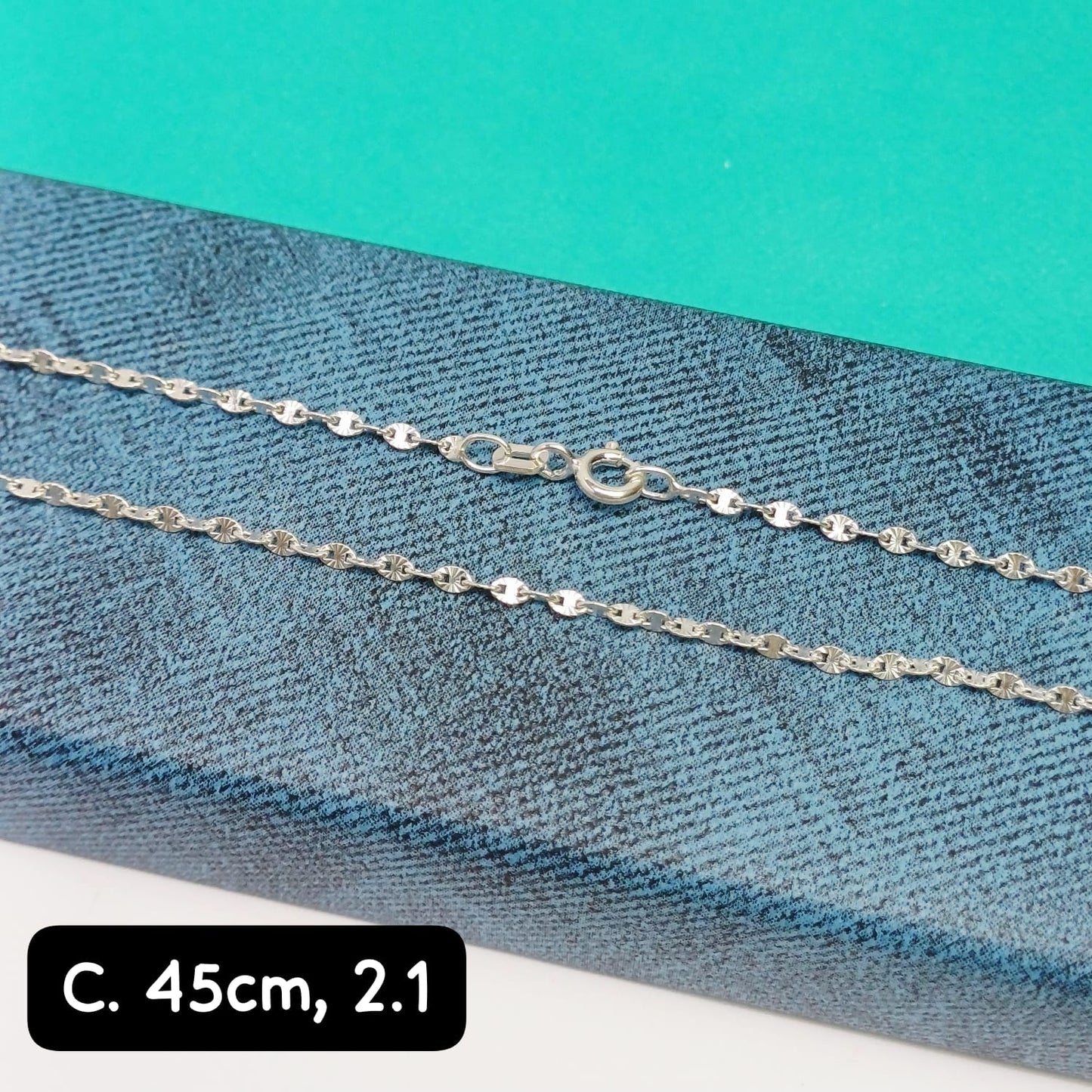 Cadena eslabón Valentino | 45 cm -  1 mm