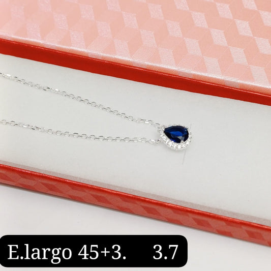 Gargantilla de gota azul