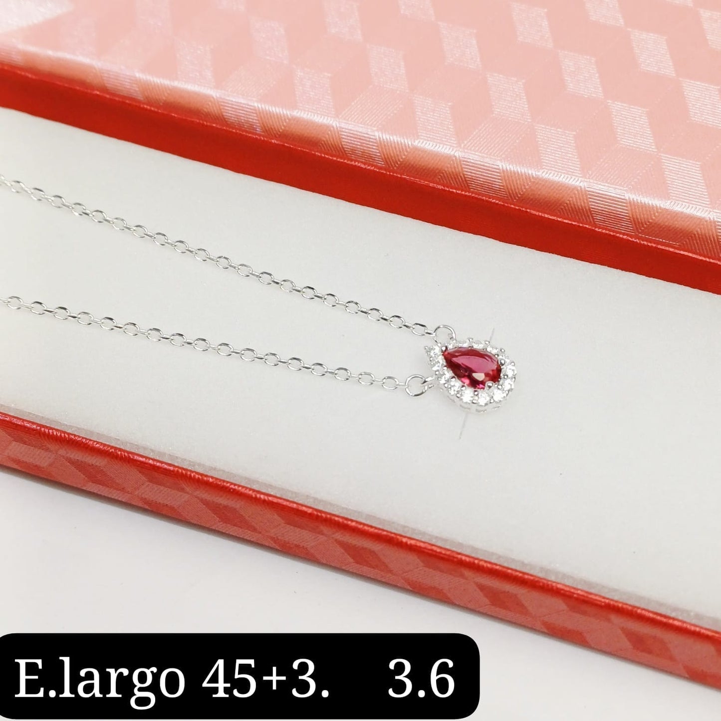 Gargantilla de gota fucsia