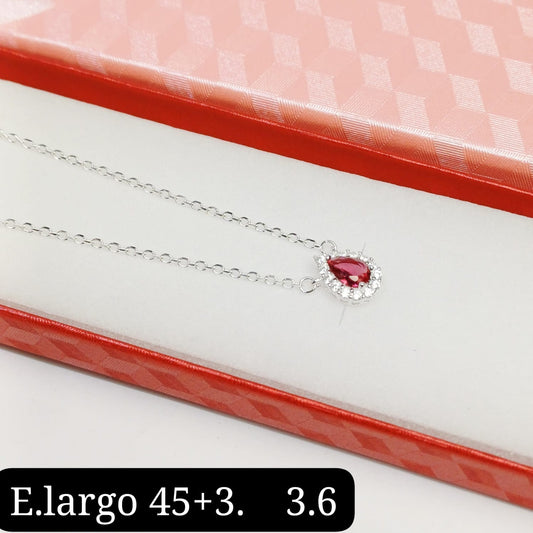 Gargantilla de gota fucsia