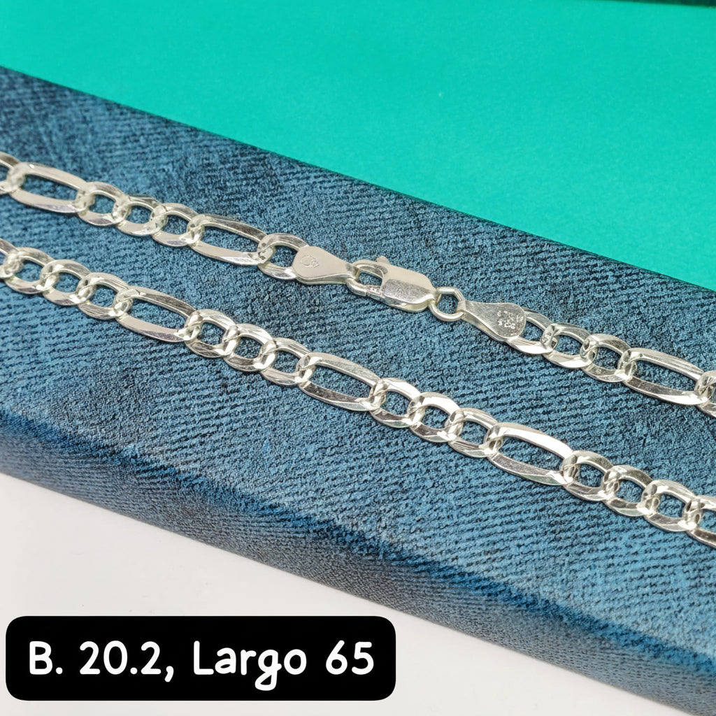 Cadena eslabón figaro| 65 cm - 6 mm