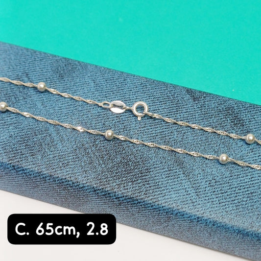 Cadena eslabón Valentino | 65 cm - 1 mm