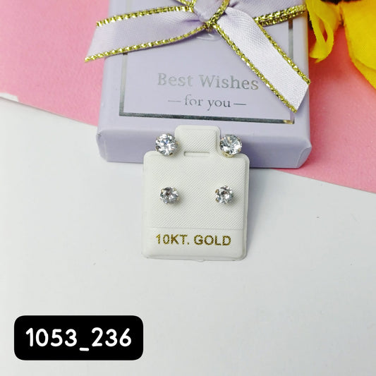 Arete de teléfono color blanco | 10k