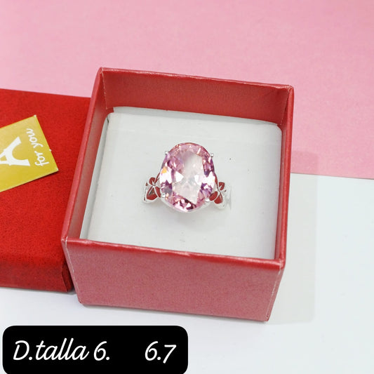Anillo casual rosado | 6 US