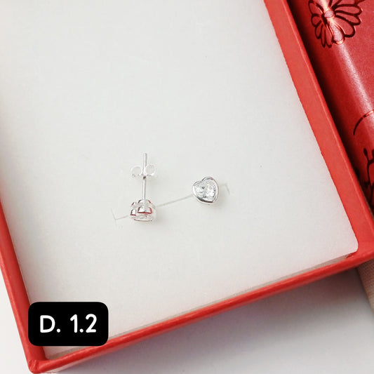 Arete pegado de corazón
