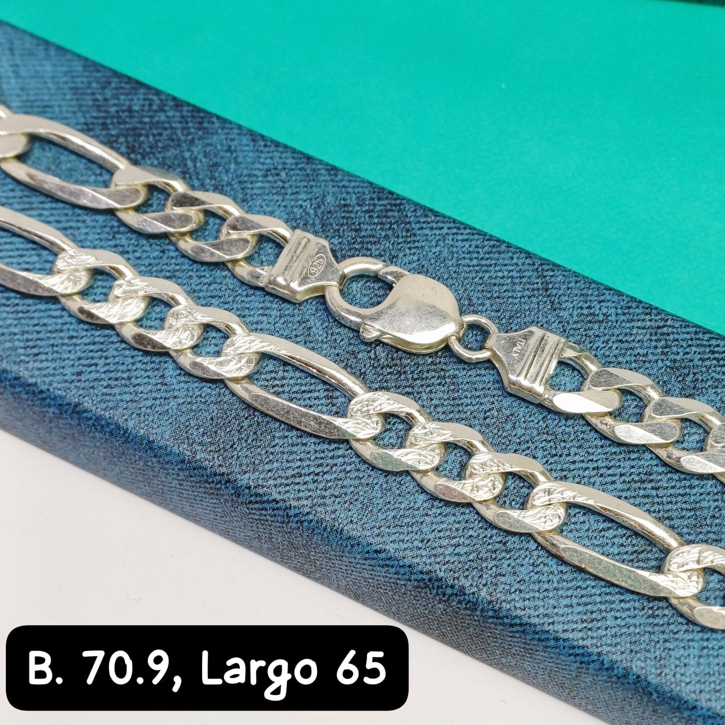 Cadena eslabón figaro| 65 cm - 9 mm